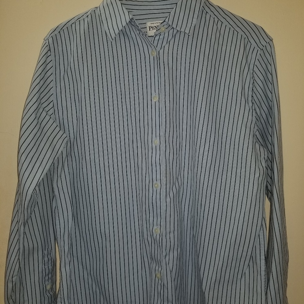 Pendleton Pinstriped Long Sleeve Button Down SizeL